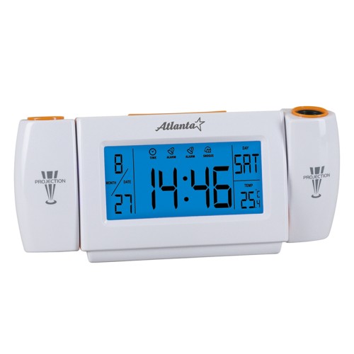 Часы электронные ATLANTA ATH-2506 •	календарь;
•	два будильника; 
•	термометр; 
•	питание от батареек 3х1,5 В тип АAA. 

