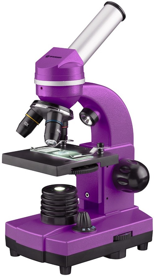 Микроскоп Bresser Junior Biolux SEL 40x-1600x, фиолетовый •   Биологический монокулярный микроскоп начального уровня;
•   Диапазон увеличений – от 40 до 1600 крат;
•   Можно изучать прозрачные, полупрозрачные и непрозрачные образцы;
•   Светодиодная подсветка с регулировкой яркости;
•   в комплект поставки включены набор для опытов и адаптер для смартфона;


Внимание! Товар уценённый: нарушена упаковка.