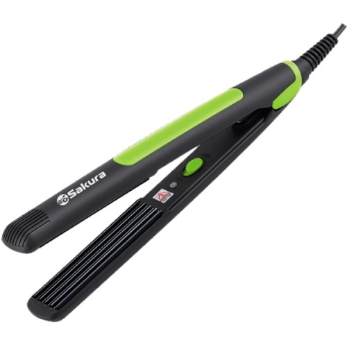 Плойка гофре, 30 Вт, Sakura SA-4515GR •   плойка; 
•   размеры пластин - 85х22 мм; 
•   номинальная мощность - 30 Вт.
•   выпрямитель для волос; 
•   размеры пластин - 85х22 мм; 
•   номинальная мощность - 30 Вт.
