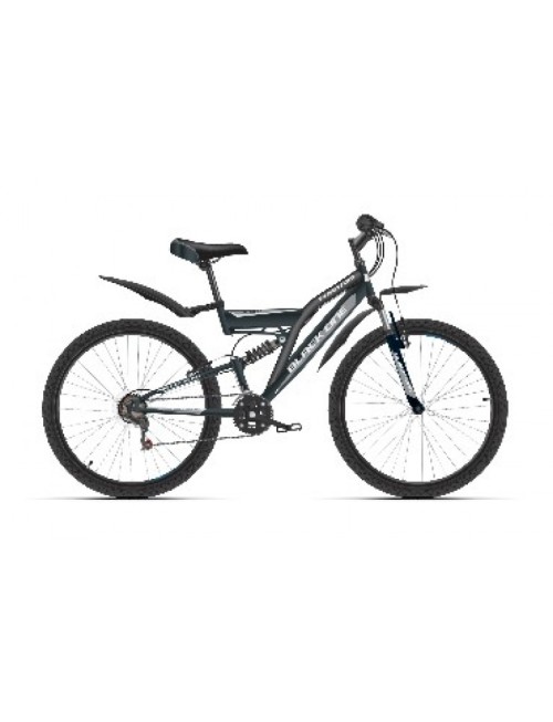 Горный велосипед Black One Phantom FS 26 16 чёрный/серый/серый •   колеса 26";
•   материал рамы - сталь;
•   количество скоростей - 21;
•   для девочек и мальчиков;
•   амортизация - двухподвесный;
•   задний тормоз - V-Brake;
•   задний переключатель - SHIMANO RD-TY21A.
